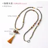 Nueva cadena para teléfono móvil de calabaza de sándalo estilo chino, cadena larga cruzada, accesorio de cultura tradicional china, collar vintage de cuentas budistas, cadena para suéter