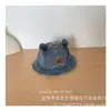 Sombrero de Pescador de Pana para Bebé Otoño e Invierno Coreano Súper Lindo Oso Sombrero de Cubo Parasol para Bebé para Hombres y Mujeres