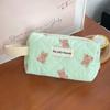 Caramelo suave osito marrón pequeño bolsa de cosméticos linda gran capacidad bolsa suave para lavar acolchada de algodón bolsa de almacenamiento para artículos varios bolso de mano