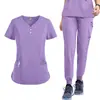 Ropa de Trabajo Tallas Grandes para Hombres y Mujeres, Estilo Botón Abajo, Uniformes de Trabajo Cómodos, Uniformes de Enfermera, Ropa de Trabajo para Salones de Belleza