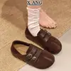 En stock~ Versión de piel de vaca, suela ultrarrápida, cómodos para los pies, zapatillas casuales tipo Birkenstock de cobertura total, perezosos, uso bidireccional para mujer