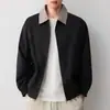 Mo Mai Ke Men's Clothing Jaqueta de Xadrez com Lapela para o Trabalho de Alta Inteligência Masculina Outono 2026 Nova Jaqueta Color Block Masculina 81673.