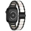 Adecuado para Apple Watch 8 9 S10 Correa de Reloj Iwatch 7 Ultra Metal Tres Perlas Correa de Reloj de Resina