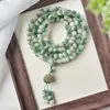 Suministro en Vivo de Pulseras Bodhi Florales Verdes para Hombres y Mujeres, Cuentas Budistas de Doble Círculo, Nueva Joyería de Pulsera Estilo Chino al por Mayor