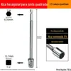 Manípulo Sextavado para Haste Quadrada Manga de Conexão Broca Elétrica Junta de Conexão Haste de Extensão Chave Elétrica Manga Cabeça