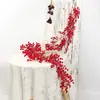 Decoração de Natal Personalizada Frutas Vermelhas Frutas Silvestres Rattan Cruz Fronteiriça Atmosfera de Natal Decorações para Casa Fruta da Sorte de Natal Longo Rattan