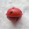 Adorno navideño de campana estrella de cinco puntas de pintura de 5 cm accesorios DIY colgante para collar de mascota estrella hueca agujero campana grande