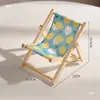 Casa de Muñecas Casa de Muñecas Modelo Silla de Playa de Madera Mini Muebles Silla Lounge de Exterior Accesorios de Escena en Miniatura