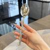 Cuchillo y tenedor de acero inoxidable 304 forjado y engrosado, artículos de cocina para hoteles de cinco estrellas, cuchillo y tenedor para carne, cuchara, vajilla occidental.