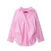 Para Comercio Exterior Europeo y Americano Transfronterizo Ropa de Mujer, Popular en Aliexpress, Camisa de Popelina Holgada Versátil Multicolores para Commuter de Otoño