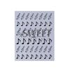 Pegatinas Transfronterizas para Uñas New Nail Art ins Símbolo Musical Gótico Letra Inglesa 3D Adhesivas para Uñas Venta al por Mayor