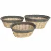 Cesta de Flores Ovalada de Mimbre de Plástico Rattan Cesta de Plantación de Rattan Cesta de Plantación de Mimbre Cesta de Flores Artificiales Maceta de Rattan