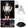 Ropa de Hip-Hop para Niñas de Danza Jazz, Atuendo Genial y Elegante para Show de Street Dance Jazz de Niña, Disfraz de Moda para Actuación en Escenario de Grupo de Chicas