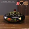 Incensário Cerâmico Multifuncional para Casa Interior com Tampa Queimador de Aroma Estilo Zen Prato Incensário Vareta de Incenso Vareta de Incenso Queimador de Oud Sândalo Queimador de Espiral para Mosquitos
