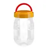 Fabricante de frascos de plástico transparente para mascotas 500ml frasco de embalaje de plástico de grado alimenticio frasco de plástico para pepinillos encurtidos