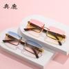 2026 Nuevo Estilo Gafas de Sol Sin Marco con Borde Cortado Moda Europea y Americana Cuadradas de Marco Grande Gafas de Sol de Gama Alta Venta al por Mayor