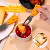 Cuchillo y Tenedor Cuchara para Queso Fruta Creativos Lindos Vajilla para Comida Occidental Cuchillo para Untar Mantequilla Tostada Mermelada y Tenedor Pequeño