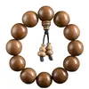 Pulseras de Madera de Nueve Hilos al por Mayor de Fábrica, Pulseras de Cuentas Budistas de Seis Hilos de Madera de un Solo Círculo, Pulseras de Madera de Estilo Étnico para Hombres y Mujeres, Regalos de Año Nuevo