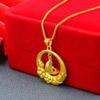 Oro de Arena Vietnamita Herencia Antigua Carpa Cerradura de Puerta Puerta del Dragón Saltando Carpa Cadena de Hueso Colgante de Cuentas de Transferencia Suministro