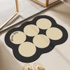 Alfombra de Piso de Baño Absorbente Alfombra de Pie para Puerta de Baño Inodoro Juego de Alfombras para Inodoro Doméstico Barro de Diatomeas