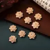 Venda Direta de Fábrica de Buxo Amarelo Lótus Finamente Esculpido Pulseira Pingente de Lótus de Cinco Camadas Acessórios de Joias de Madeira DIY Atacado