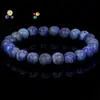 Bestsellers Populares Europeos y Americanos Transfronterizos: Cristal en Polvo de Pino Blanco Natural, Cuentas Azul Marino, Joyería de Moda, Pulseras de Lujo Ligero de Gama Alta al por Mayor