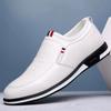 Zapatos casuales de cuero para hombre, transpirables, cómodos, de suela suave, combinables, sin cordones, para primavera de 2023.