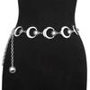 Elegante cadena de cintura de luna de metal de comercio exterior, accesorios, nueva moda, cadena de cuerpo para chica sexy, cadena de cinturón para vestido