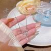 Colar de Aço Titânio Moda Japonesa e Coreana ins Pingente Design Nicho Luxo Leve Sofisticado Gargantilha Simples Versátil Corrente Clavicular