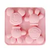 Molde para Bolo de Arroz Pode Cozinhar no Vapor Tigela Bolo Insetos Flores e Coelhos Suplemento Alimentar para Bebês Gelatina Pudim Molde de Gesso Branco