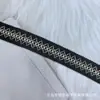 Superventas En Stock Borde de Encaje de 2.5 cm para Botas de Nieve, Ribete de Material para Zapatos, Patrón de Diamantes Cruzados, Accesorios para la Parte Superior del Zapato