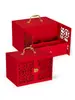 Ventana de Flores Caja de Regalo Metálica Tallada Portátil Caja de Regalo de Año Nuevo y Festival de Primavera Caja de Empaque Especializada Caja Universal para Hotel