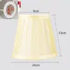 Accesorios para pantalla de lámpara de mesa pequeña E14 burbuja puntiaguda cristal vela araña lámpara de pared tela de lino mesita de noche plegable pantalla de tela