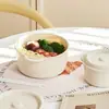 Lonchera de oficina crisper para el hogar forma de olla esmaltada lonchera portátil caja de comida caja de comida de grado alimenticio