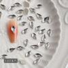 Yiwu mini branco em forma de fundo plano diamante grande tamanho pequeno misto diamante em forma de S amor gotas de água unhas jóias atacado