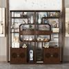 Novo Estilo Chinês Antigo Rack Escritório Sala de Chá Vitrine Doméstico Comercial Duobao Pavilion Rack de Armazenamento de Chá Ornamentos Partição