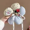 Goma para el pelo con forma de trasero de Mickey y flor para niñas, Cuerda para el pelo linda con rayas y forma de pie, Cuerda para el pelo de dibujos animados divertida para moños y coletas