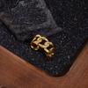 Color francés oro espinas hierba Tang cadena de relieve anillo de cadena mujeres retro lujo ligero anillo oro antiguo comercio electrónico transfronterizo venta al por mayor