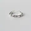 Anillo de plata esterlina de moda retro de pez pequeño para hombre y mujer, personalidad moderna, estilo Hong Kong, anillo para el dedo índice, anillo de pareja, personalidad, anillo de pareja para novias
