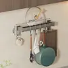Estante de Almacenamiento de Pared para Cocina, Estante de Almacenamiento Multifuncional para Ollas, Cucharas y Espátulas, Estante de Almacenamiento para Fregadero