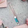 Correa Creativa y de Moda para Teléfono Cruzada con Hebilla Metálica, Bloques de Color, Nudosa, Colorida Antiperdida para Pareja, Correa Larga para el Cuello