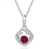 Colgante de Plata de Ley S925 con Diamantes Completos Estilo Ins Transfronterizo Europeo y Americano Collar de Gota de Agua con Doce Piedras de Nacimiento para Mujer Amazon