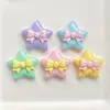 Creativo Lazo Doble Estrella Dibujos Animados Estilo Nuevo Accesorios de Resina DIY Pegamento de Crema Funda para Teléfono Móvil Paquete de Materiales al por Mayor
