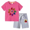 Nuevo conjunto de dos piezas para niños de verano 2023 camiseta de manga corta de algodón estilo coreano ins ropa infantil de comercio exterior
