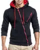 Características do suéter masculino com zíper inclinado Suéter cardigan masculino casual slim fit com capuz