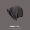 Gorro de punto de color liso con borde enrollado estilo japonés para mujer, gorro fino suelto estilo coreano de verano, gorro tejido para la cabeza para hombre, moderno