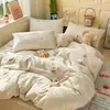 ¡Fresco y simple! Juego de ropa de cama de tres piezas 100% algodón Clase A para dormitorios estudiantiles, juego de cuatro piezas 100% algodón para dormitorios universitarios, incluyendo funda de edredón y sábana bajera