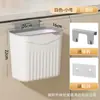 Cubo de basura de cocina para colgar en la pared para uso doméstico, contenedor de almacenamiento de plástico para gabinetes, cubo de basura de baño con tapa