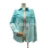 2024 Amazon Transfronterizo Primavera y Otoño Nueva Chaqueta Popular para Mujer Teñida por Atado Chaqueta de Manga Larga con Borlas Top Holgado Ropa de Mujer