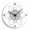 Reloj de pared redondo de acrílico con patrón abstracto de visión estéreo 3D de fábrica